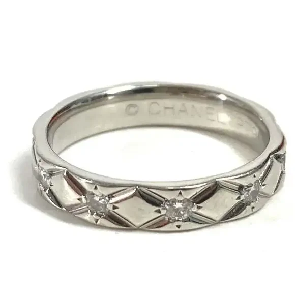 Chanel Matelasse Quilted Ring Platinum #209994C14B - Picture 2 of 7